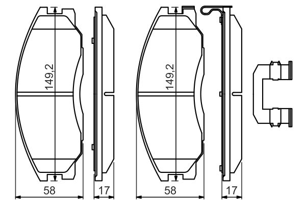 Комплект гальмівних колодок передн , HYUNDAI H-1, H-1 / STAREX, H-1 CARGO, HIGHWAY, SANTA FÉ I, TERRACAN, TRAJET, XG, LADA NIVA TRAVEL, SSANGYONG ACTYON I, ACTYON II 1.5-3.5 10.97- фото 8
