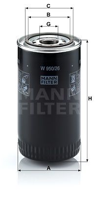 Filtr oleju MANN-FILTER W 950/26 Ford USA F-250