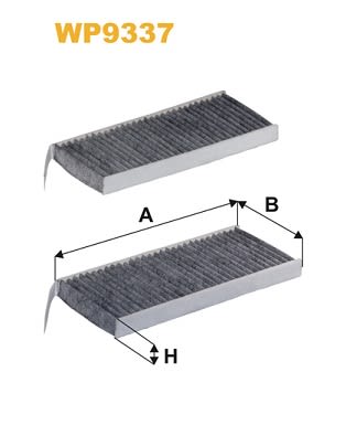 Фільтр салону Renault Kangoo 08-/Master 10- (вугільний) (к-кт 2шт) WIX Filters фото 9