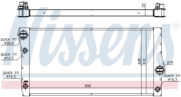 Радіатор охолоджування BMW 5-SERIES F10 535I (10-) 3.0I/ M/A /AC+/-(02/10-) OE 1711 7 57 NISSENS (60775) Nissens фото 9