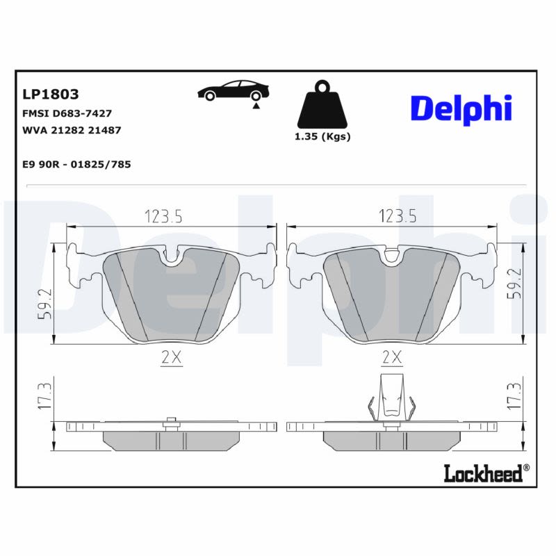 Комплект гальмівних колодок задн , BMW 3 (E46), 5 (E34), 5 (E39), 7 (E38), 8 (E31), X3 (E83), X5 (E53), Z4 (E85), Z4 (E86), Z8 (E52), LAND ROVER RANGE ROVER III 2.0-5.6 01.90-08.12 фото 5