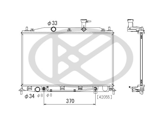Радіатор двигуна (акпп) HYUNDAI ACCENT II, ACCENT III 1.4/1.6 12.02-11.10 фото 3