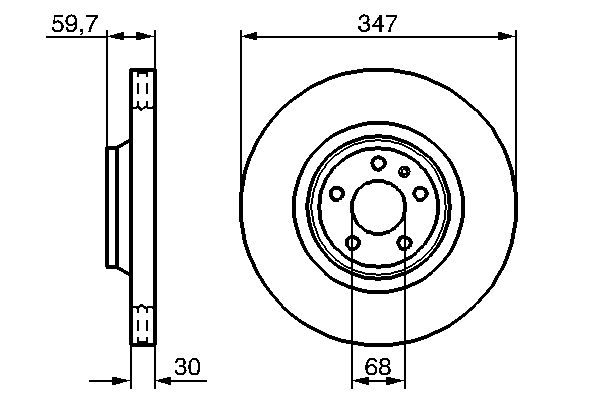Диск гальмівний ВЕНТИЛ AUDI A6 C6 (4F2) 3.0 2004.04-2011.08 BOSCH (0 986 479 260) Bosch фото 9