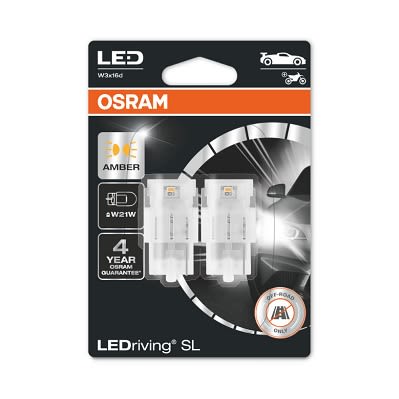 LED лампочка (упаковка-блістер 2шт) LED 12В 1,3Вт W3X16D без гомологічного сертифікату LEDriving SL, жовтий