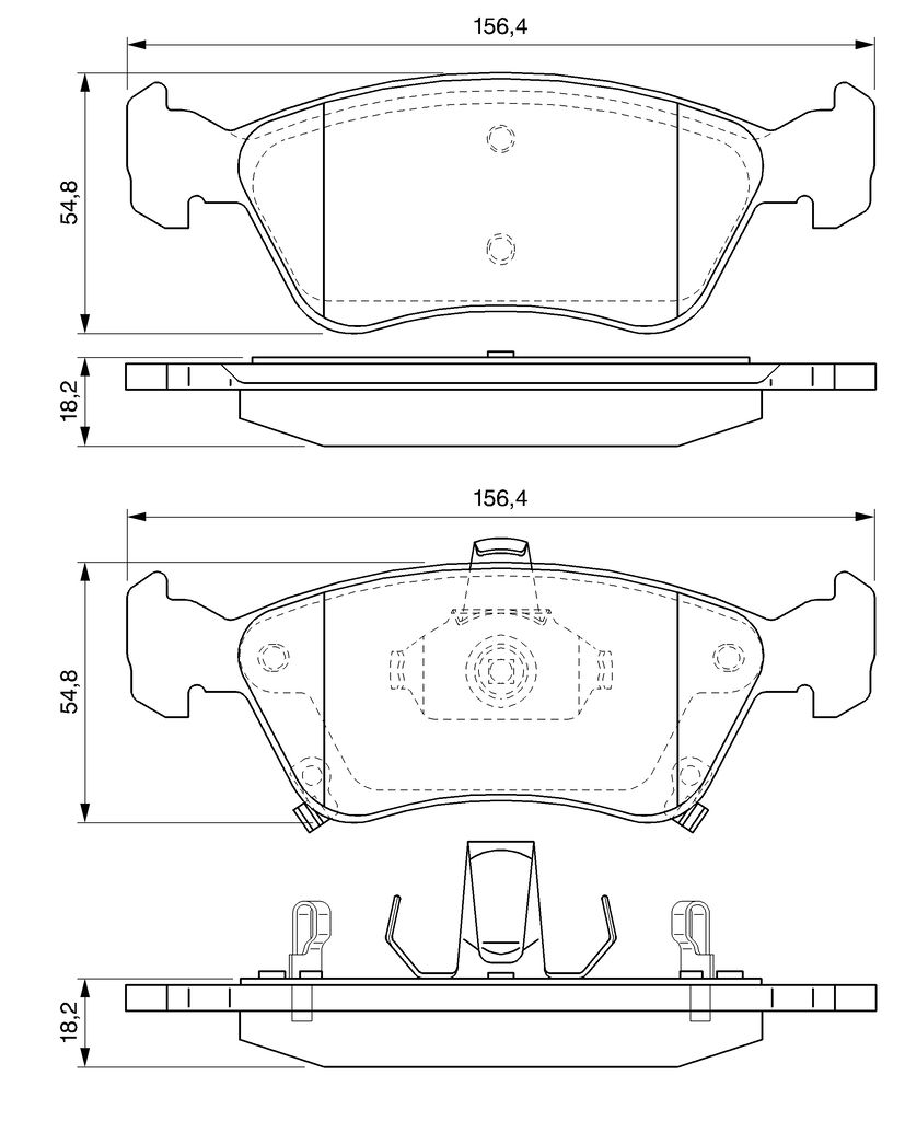 Колодки гальмівні дискові TOYOTA AVENSIS (_T22_) 1.8 1997.09-2003.02 BOSCH (0 986 424 560) Bosch фото 8