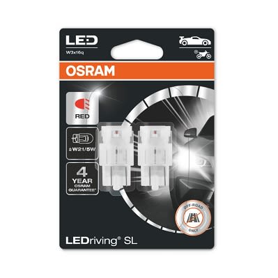 LED лампочка (упаковка-блістер 2шт) P21/5W 12В 1,75Вт W3X16Q без гомологічного сертифікату LEDriving SL, червона