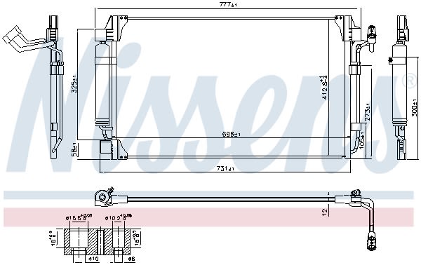 Конденсер кондиціонера NISSAN TEANA L33R (13-) 2.5 I|NISSAN TEANA L33R (13-) 3.5 I NISSENS (940672) Nissens фото 11