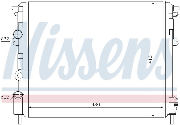 Радіатор охолоджування RENAULT CLIO II 1,9 DTI 99- NISSENS (63809) Nissens фото 9
