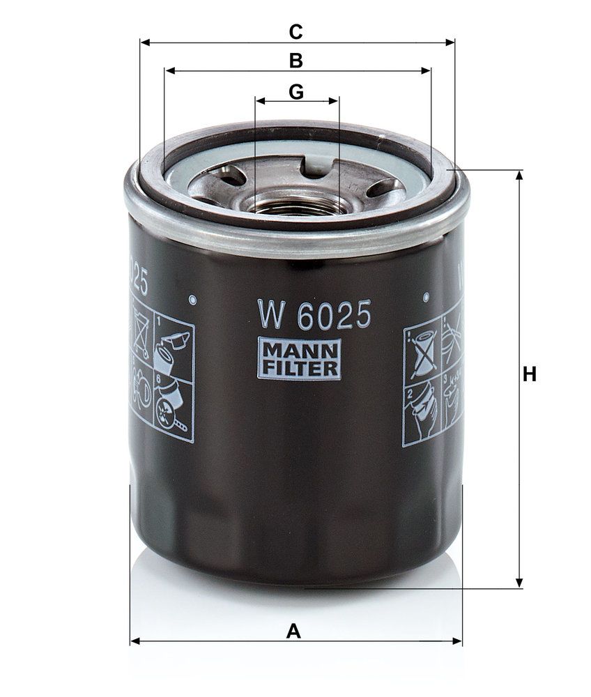 Фільтр масляний Renault Megane III 2.0CVT 09-/IV 1.6TCe 16-/Laguna III 2.0/3.5i 07-15 Mann Filter фото 10