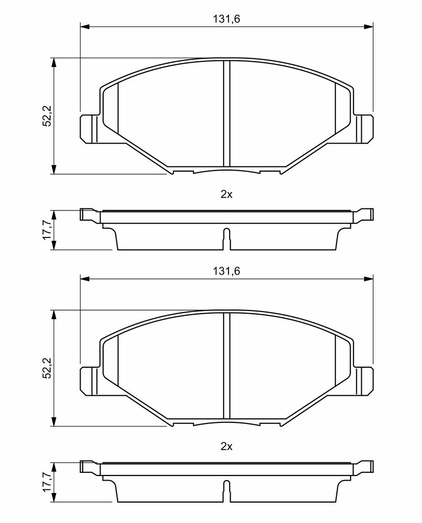 Колодки гальмівні дискові VW POLO V ЛІФТБЕК (602, 604, 612, 614) 1.6 2009.05- BOSCH (0 986 495 390) Bosch фото 8