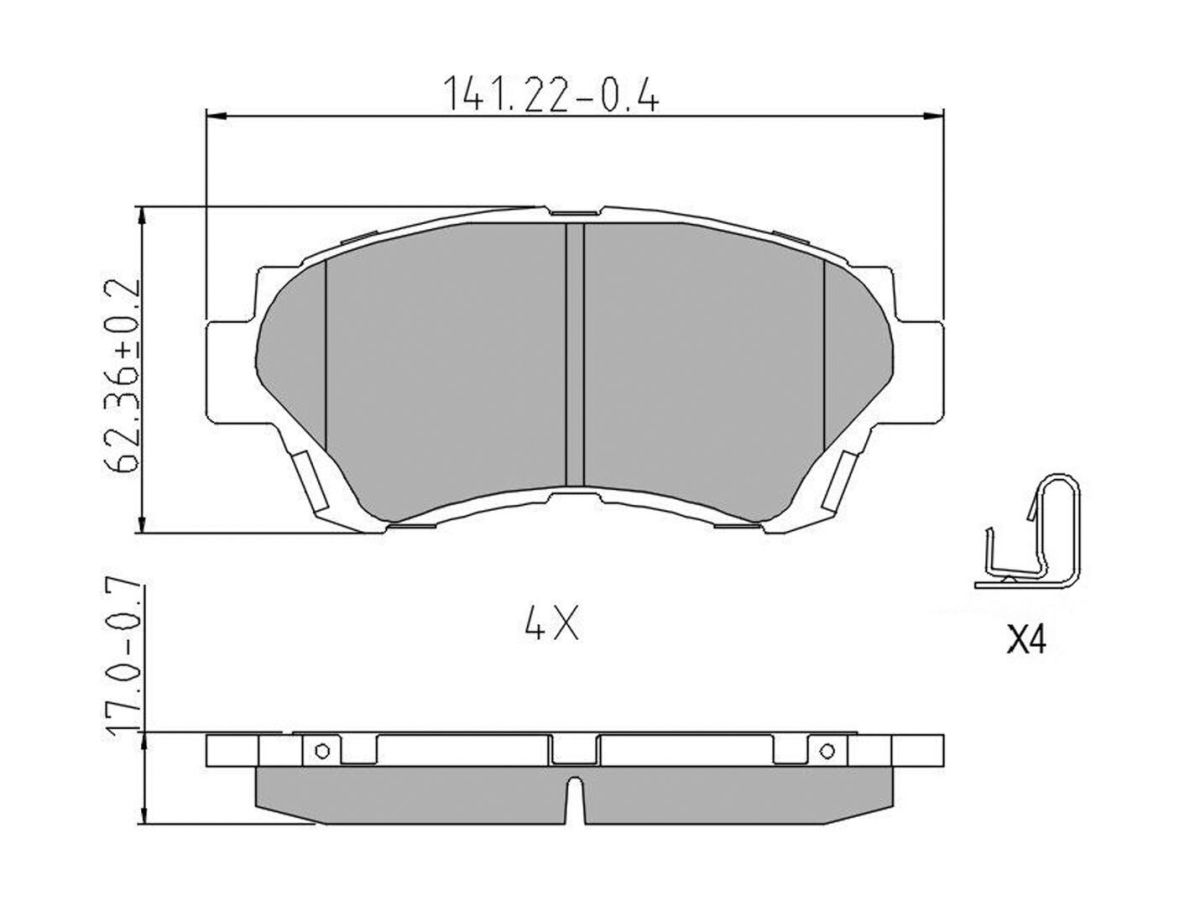 Колодки гальмівні дискові TOYOTA CAMRY (_V2_) 2.2 1996.08-2004.02 FERODO (FDB868) Ferodo фото 5