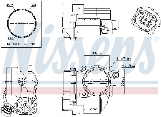 Дросельна заслонка з електроприводом VW PASSAT B6 (3C2) - 2.0 FSI (2005.03 - 2010.12) NISSENS (955032) Nissens фото 12