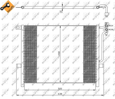 Радиатор кондиционера BMW 3 (E46) 1.6-3.0i (N45/M43/M54/M52/N46) 00- фото 12