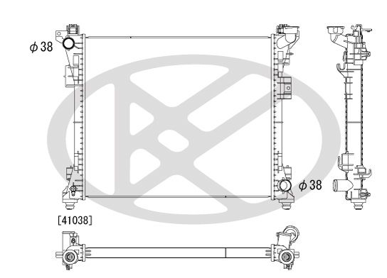 Радіатор двигуна CHRYSLER GRAND VOYAGER V, TOWN & COUNTRY, VOYAGER V, DODGE GRAND, LANCIA VOYAGER, VW ROUTAN 3.3-4.0 06.07- фото 3