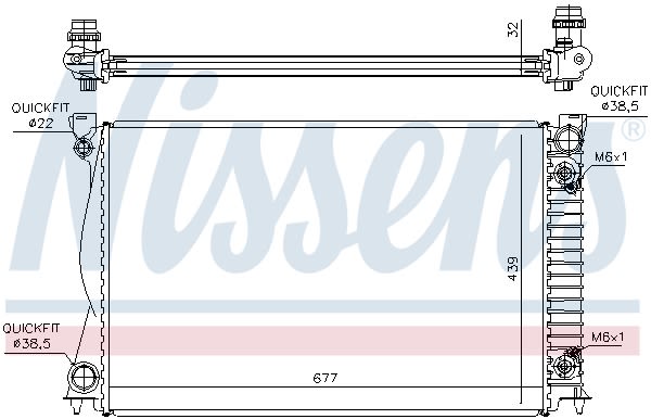 Радіатор охолоджування AUDI A6 IV 3,0 AUT. 04- NISSENS (60233A) Nissens фото 9