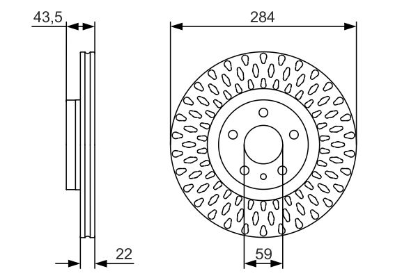 Диск гальмівний ВЕНТИЛ FIAT 500L (351_, 352_) 1.4 2012.09- BOSCH (0 986 479 558) Bosch фото 8