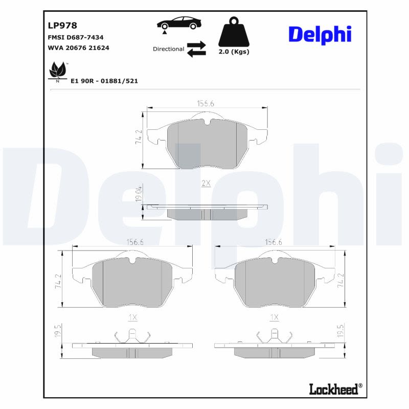 Комплект гальмівних колодок передн , AUDI 100 C3, 100 C4, 80 B4, A3, A4 B5, A6 C4, FORD GALAXY I, GALAXY MK I, SEAT ALHAMBRA, IBIZA III, TOLEDO II, SKODA OCTAVIA I, VW BORA 1.6-3.2 10.86-12.14 фото 2