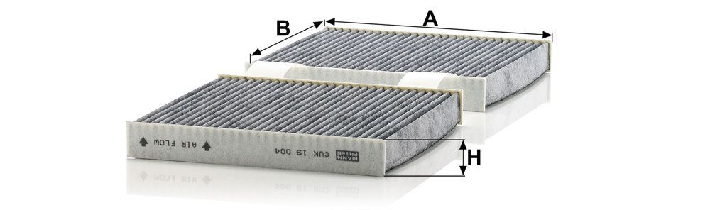 Фільтр салону BMW X3 (F25) 10-/X4 (F26) 14-18 (к-кт 2шт.) (вугільний) Mann Filter фото 12