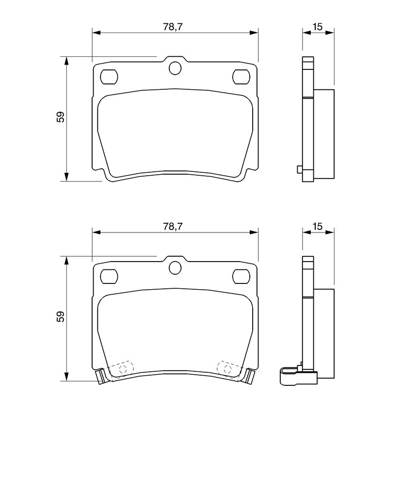Колодки гальмівні дискові MITSUBISHI PAJERO SPORT II (KH_, KG_) 2.5 2008.01- BOSCH (0 986 424 711) Bosch фото 7