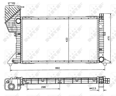 Радіатор охолодження MB Sprinter 2.9TDI 96-00 NRF фото 11