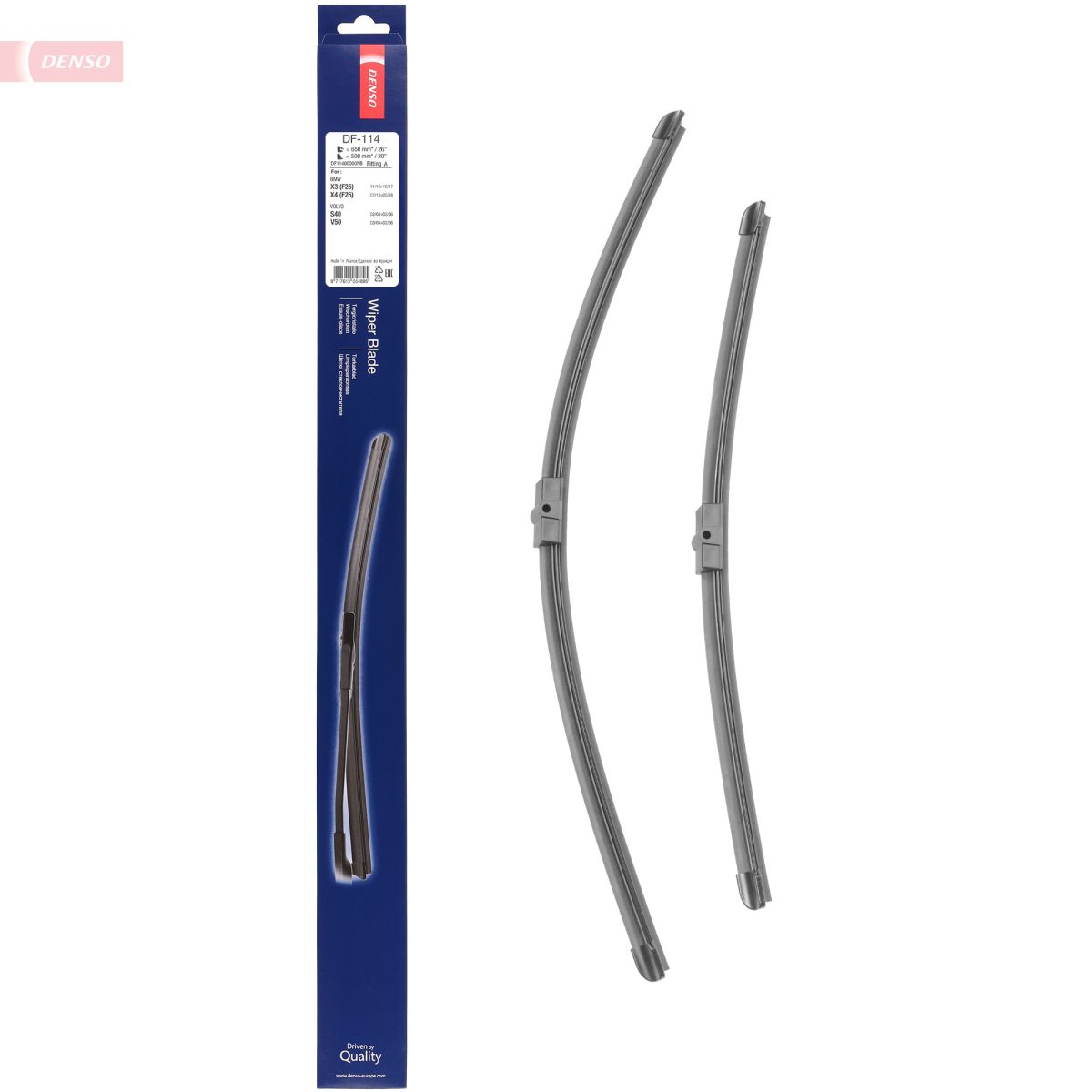 Щітка склоочисника К-Т БЕЗКАРКАСНИЙ 650/500 MM/LHD/RHD/BMW X3 F25 (10-) DENSO (DF-114) Denso фото 7