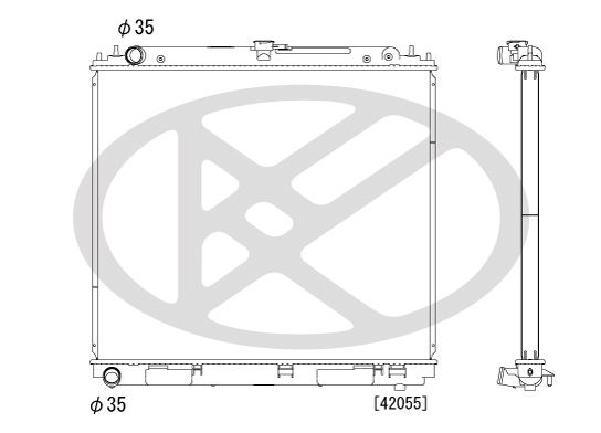 Радіатор двигуна NISSAN NAVARA, NAVARA NP300, NP300, PATHFINDER III 2.5D 02.02- фото 3