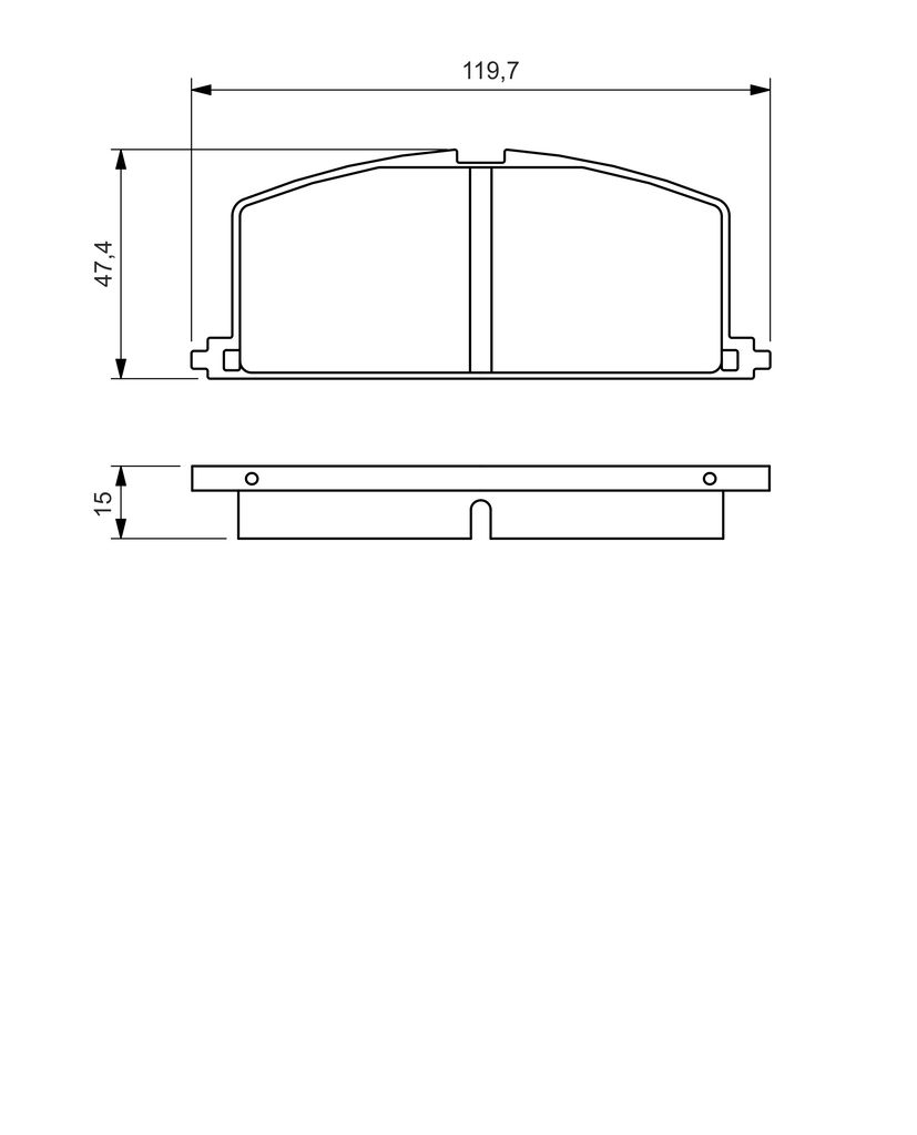 Колодки гальмівні дискові (комплект 4 шт) TOYOTA COROLLA (_E11_) 1.6 1995.05-2002.06 BOSCH (0 986 468 701) Bosch фото 7
