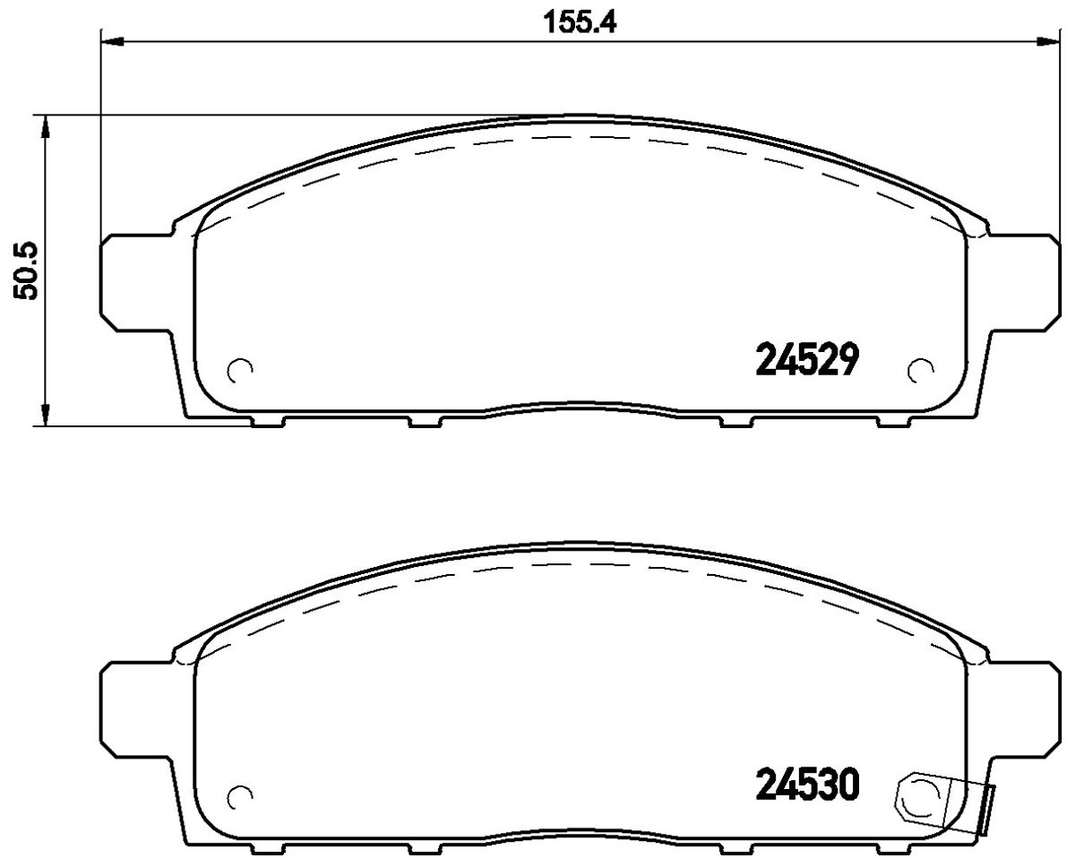 Колодки гальмівні дискові MITSUBISHI PAJERO SPORT II (KH_, KG_) 2.5 2008.01- BREMBO (P54038) BREMBO фото 4