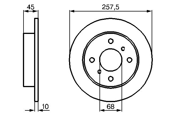 Диск гальмівний NISSAN ALMERA II (N16) 1.5 2000.04- BOSCH (0 986 478 564) Bosch фото 7