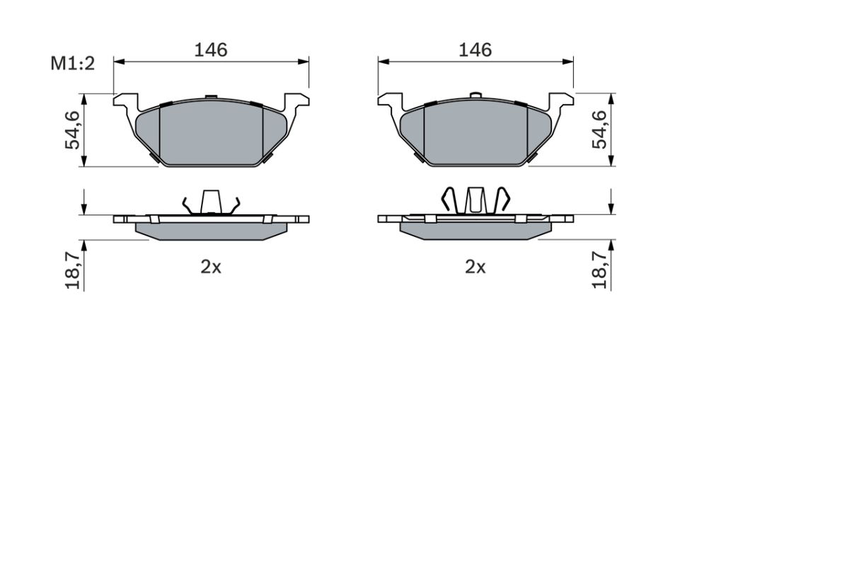 Колодки гальмівні дискові VW POLO IV ЛІФТБЕК (9A4, 9A2, 9N2, 9A6) 1.4 2002.09- BOSCH (0 986 424 364) Bosch фото 9