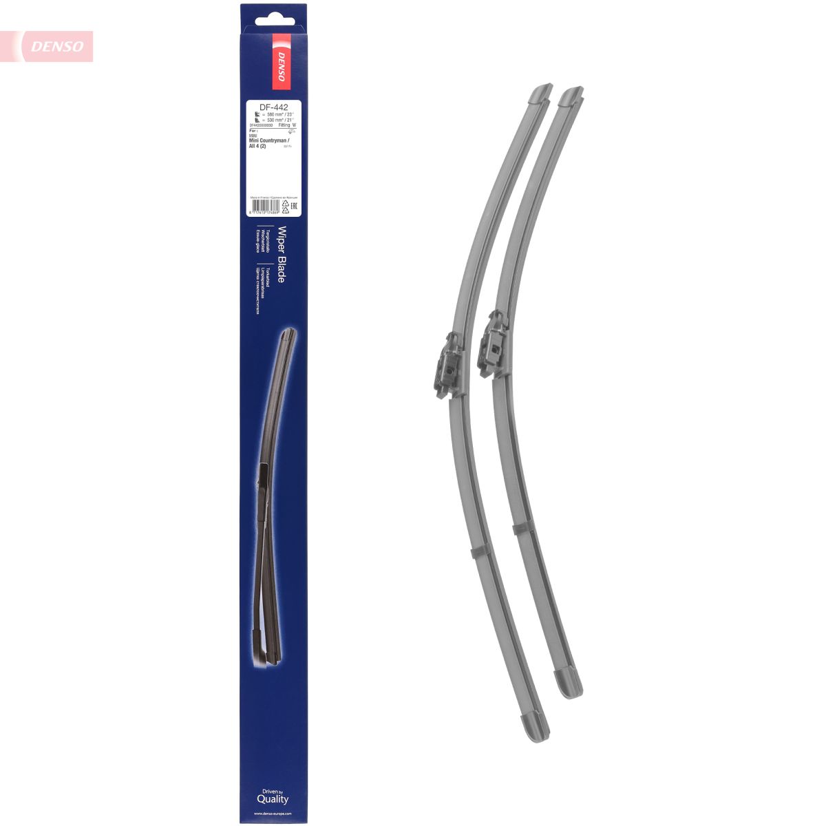 Щітка склоочисника К-Т БЕЗКАРКАСНИЙ / 580/530 MM / LHD / MINI MINI COUNTRYMAN (F60) DENSO (DF-442) Denso фото 7