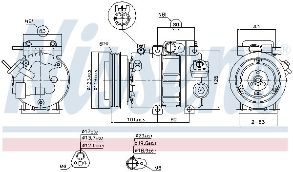 Компресор кондиціонера HYUNDAI SONATA (05-) 2.4 I 16V (+) NISSENS (89293) Nissens фото 11