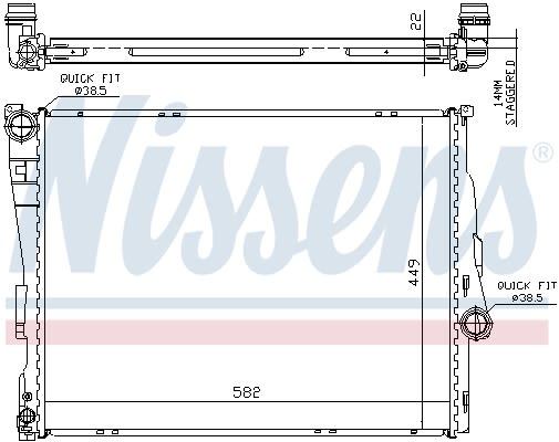 Радіатор охолоджування BMW 3-SERIE E46 97- NISSENS (60784A) Nissens фото 10