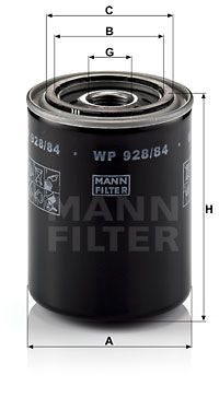 Filtr oleju MANN-FILTER WP 928/84 Ford, Nissan