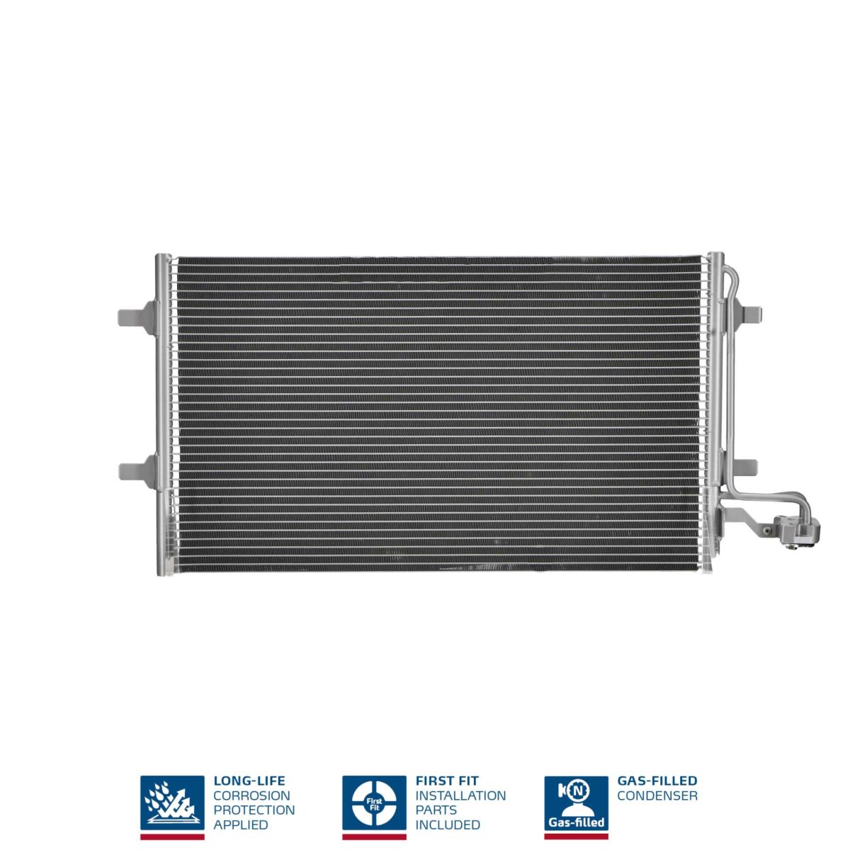 Конденсер кондиціонера VOLVO C30, S40, V50 (04-) 1.6I-1.8I.1.6D-2.0D-2.4D/ M/A /AC+(12/0 NISSENS (940154) Nissens фото 3