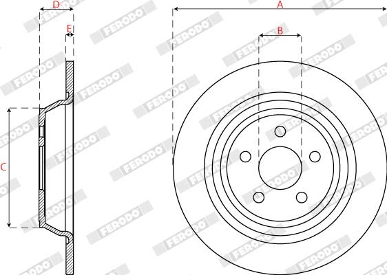 Диск гальмівний FORD GALAXY III (CK) 1.5 2015.01- FERODO (DDF2821C) Ferodo фото 6