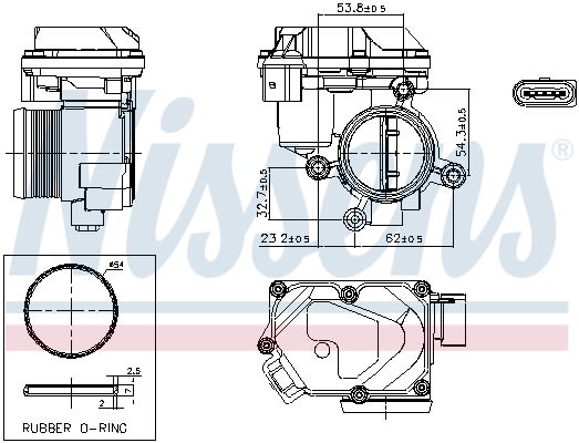 Дросельна заслонка з електроприводом VW TIGUAN (5N_) - 2.0 TDI 4MOTION (2007.09 - 2018.07) NISSENS (955258) Nissens фото 10