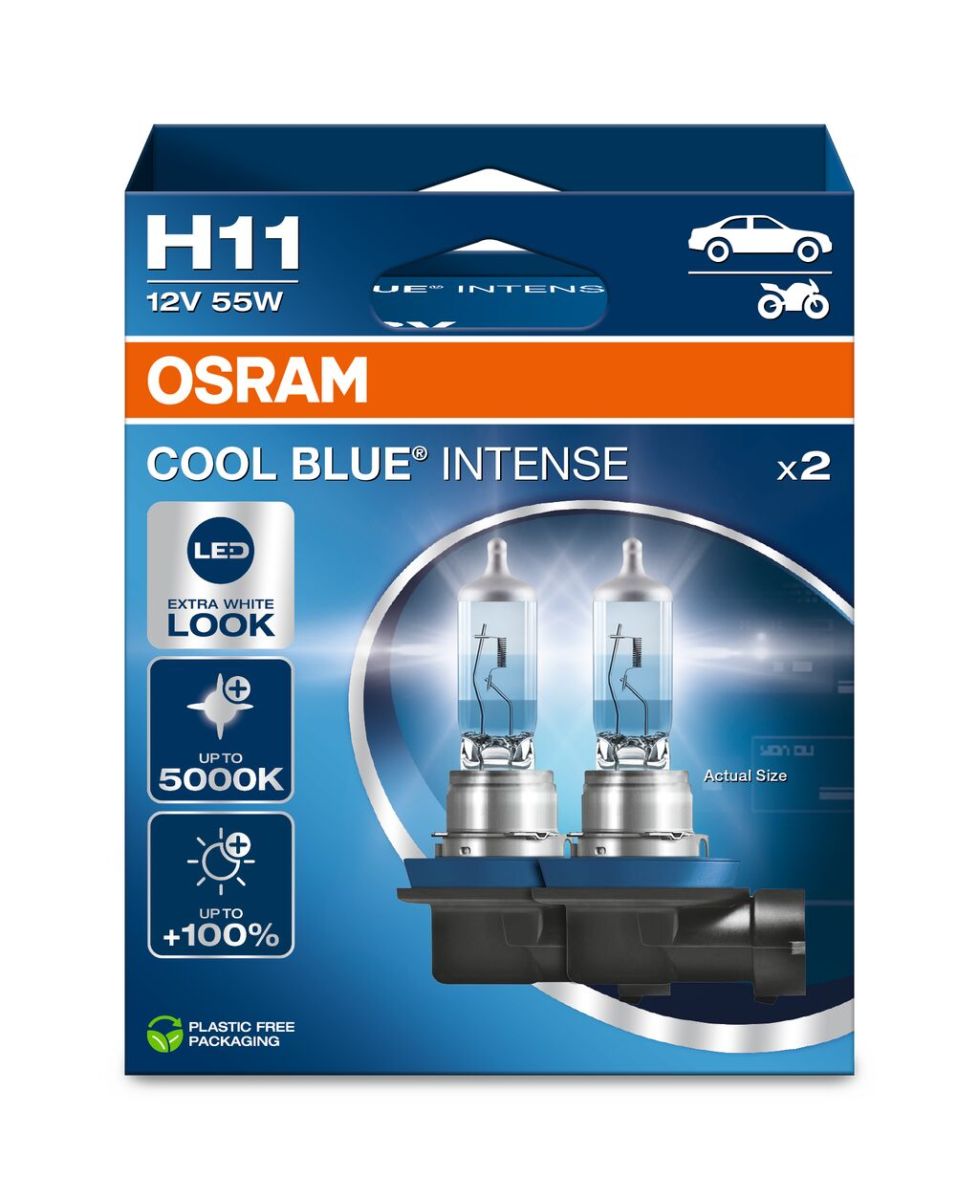 Автолампа галогенова 55W H11 12V 55W 5000K PGJ19-2 / COOL BLUE INTENSE NEXT GEN - НА 100% OSRAM (64211CBN-2HB) osram фото 5