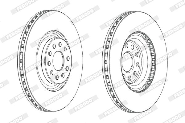Диск гальмівний VW PASSAT B7 (362) 2.0 2010.08-2015.12 FERODO (DDF2000C) Ferodo фото 5