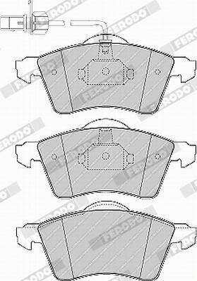 Комплект гальмівних колодок передн (із замком), VW CALIFORNIA T4 CAMPER, LT 28-46 II, TRANSPORTER T4 2.5-2.8D 09.95-04.03 фото 3