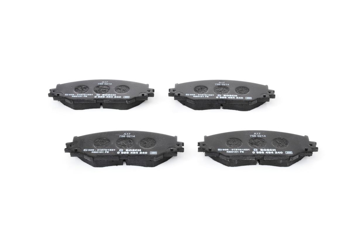Колодки гальмівні дискові TOYOTA COROLLA ЛІФТБЕК (_E15_) 1.6 2006.10- BOSCH (0 986 494 240) Bosch фото 8