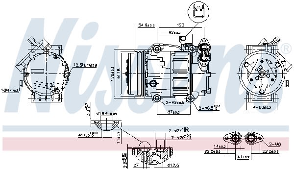 Компресор кондиціонера VOLVO C 30 (06-) 1.6 D (+) NISSENS (89336) Nissens фото 11