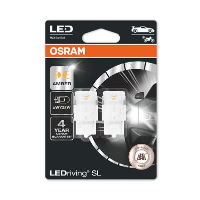 LED лампочка (упаковка-блістер 2шт) WY21W 12В 1,3Вт WX3X16D без гомологічного сертифікату LEDriving SL