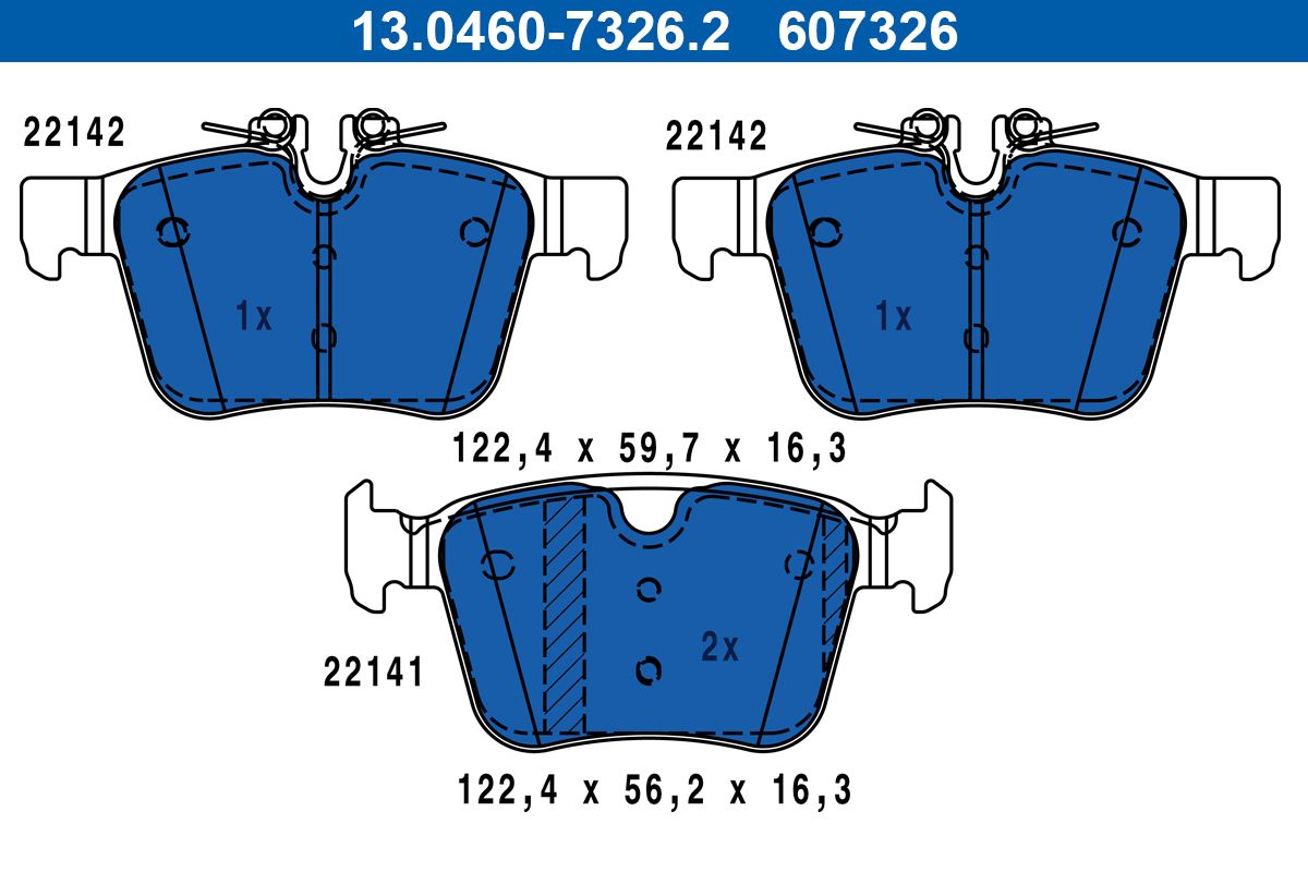 Колодки гальмівні (задні) Land Rover Range Rover/Discovery Sport/Volvo S60/S90/V60/V90 15- (Ate) ATE фото 12