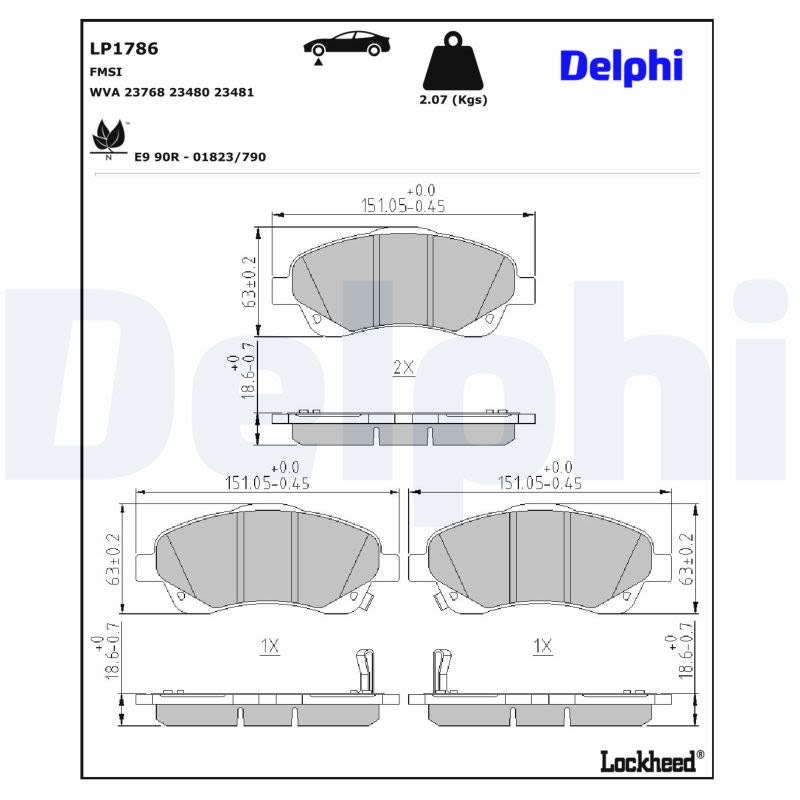 Комплект гальмівних колодок передн , TOYOTA AVENSIS, COROLLA VERSO 1.6-2.4 01.03-03.09 фото 6