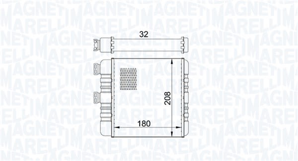 Радіатор пічки Opel Astra G/Zafira A/B 98-15 Magneti Marelli фото 9