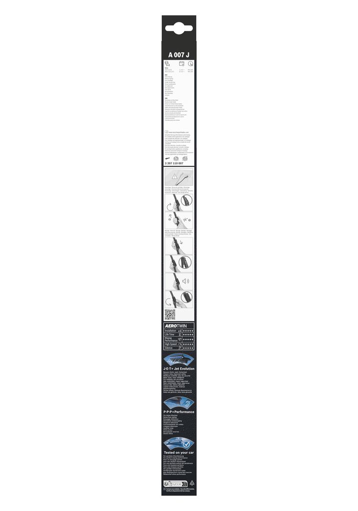 Щітка склоочисника К-Т БЕЗКАРКАСНИЙ AEROTWIN J.E.T / 600/500 MM / A 007 J / VOLVO V6 BOSCH (3 397 110 007) Bosch фото 8