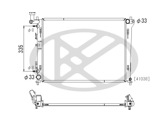 Радіатор двигуна HYUNDAI ELANTRA IV, I30, KIA CEE'D, PRO CEE'D 1.4-2.0LPG 06.06-02.13 фото 3