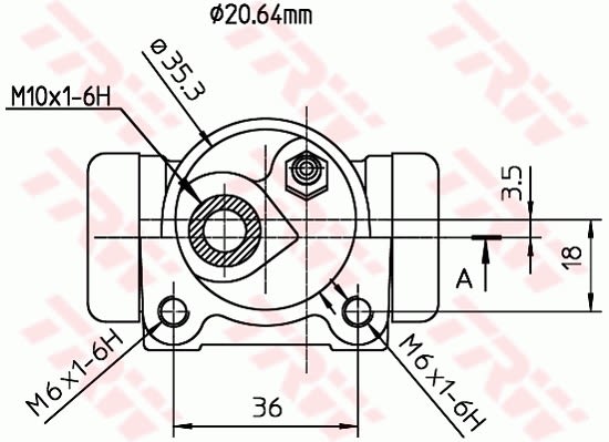Гальмівний циліндр задн лів NISSAN PRIMERA 1.6 06.90-01.96 фото 2