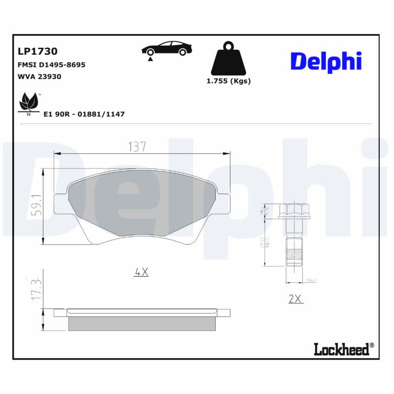 Комплект гальмівних колодок передн , RENAULT GRAND SCENIC II, KANGOO, KANGOO EXPRESS, MEGANE I, MEGANE I COACH, MEGANE II, SCENIC I, SCENIC II 1.4-2.0D 03.99- фото 7